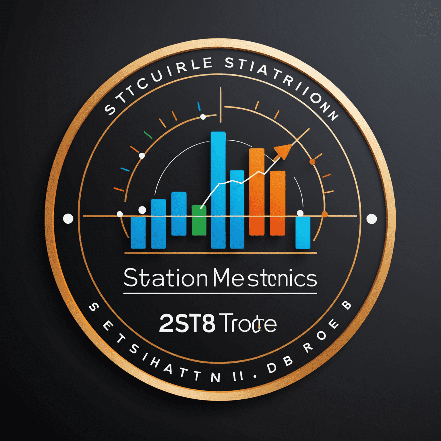 Station Trade Metrics Lab logo featuring a stylized chart and trading symbols