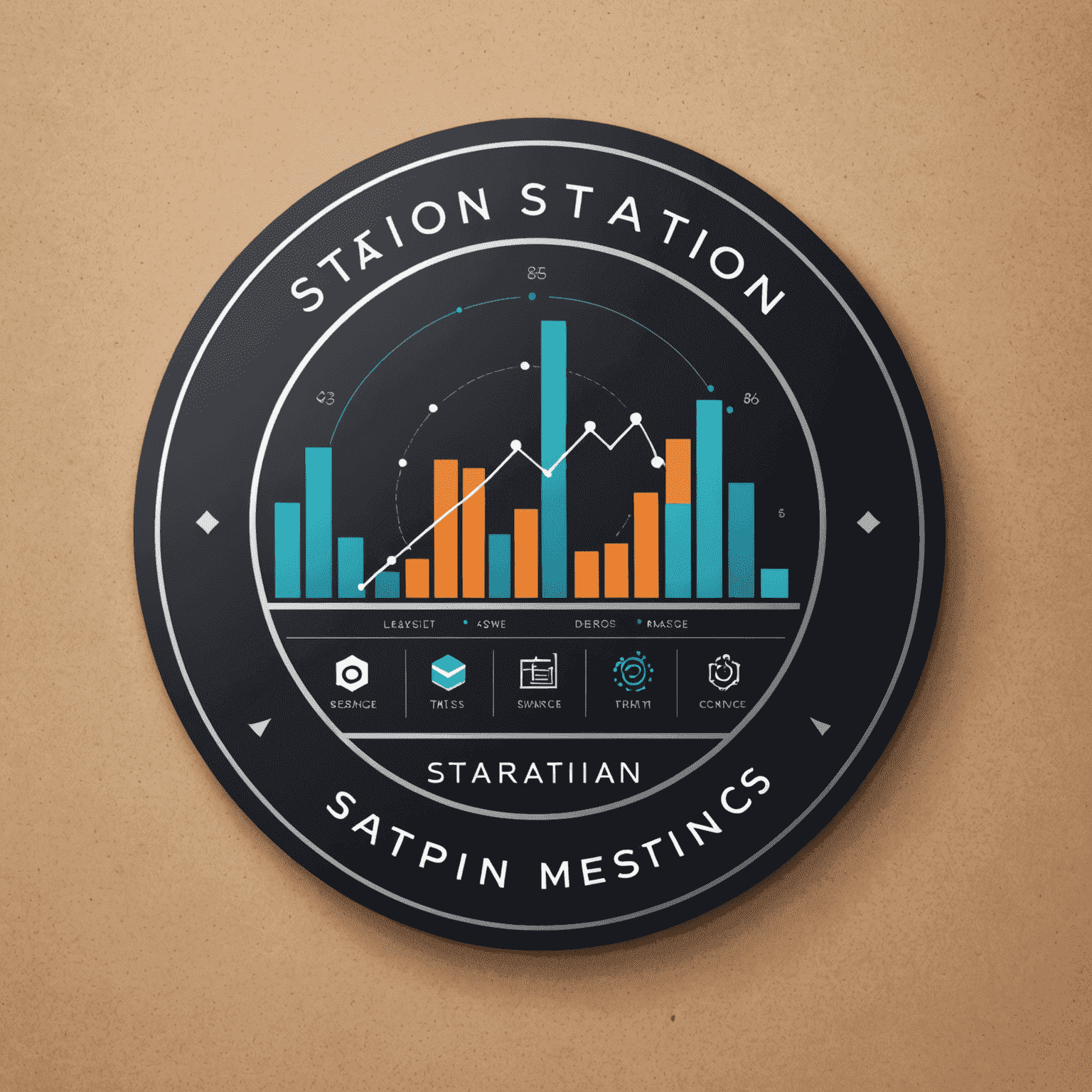 Station Trade Metrics Lab logo featuring a stylized chart and trading symbols